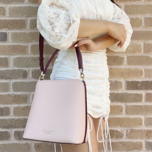 NWT Kate Spade Crossbody Pink Burgundy Multi - Picture 2 of 10